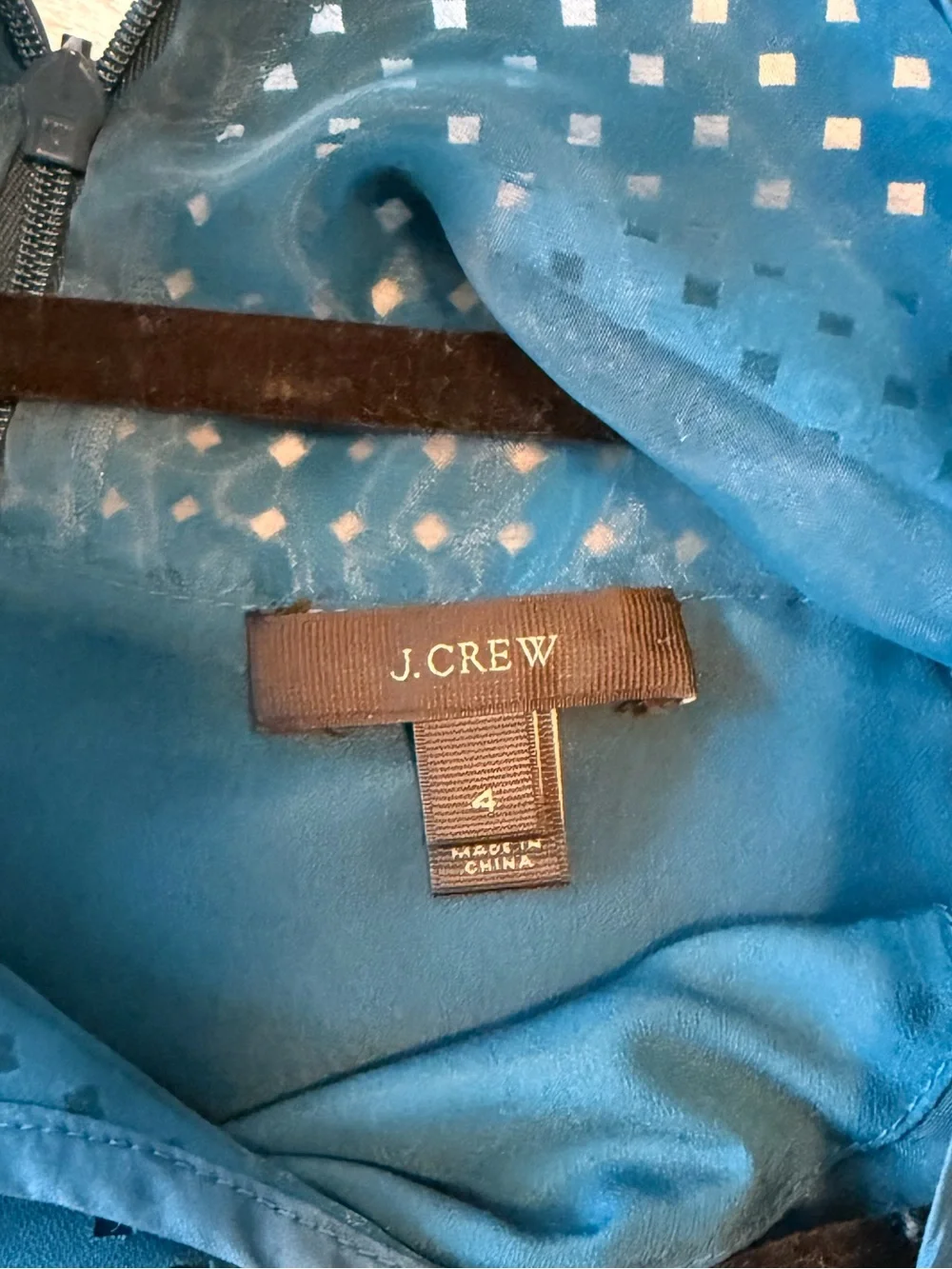 J. Crew Teal Eyelet Dress